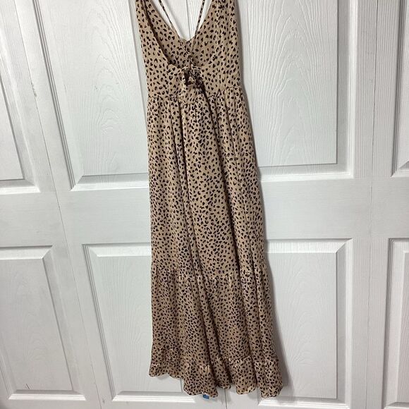 Cupshe Summer Dress Strappy Back Flowy Animal Print Maxi Lined NWT M - Picture 3 of 13